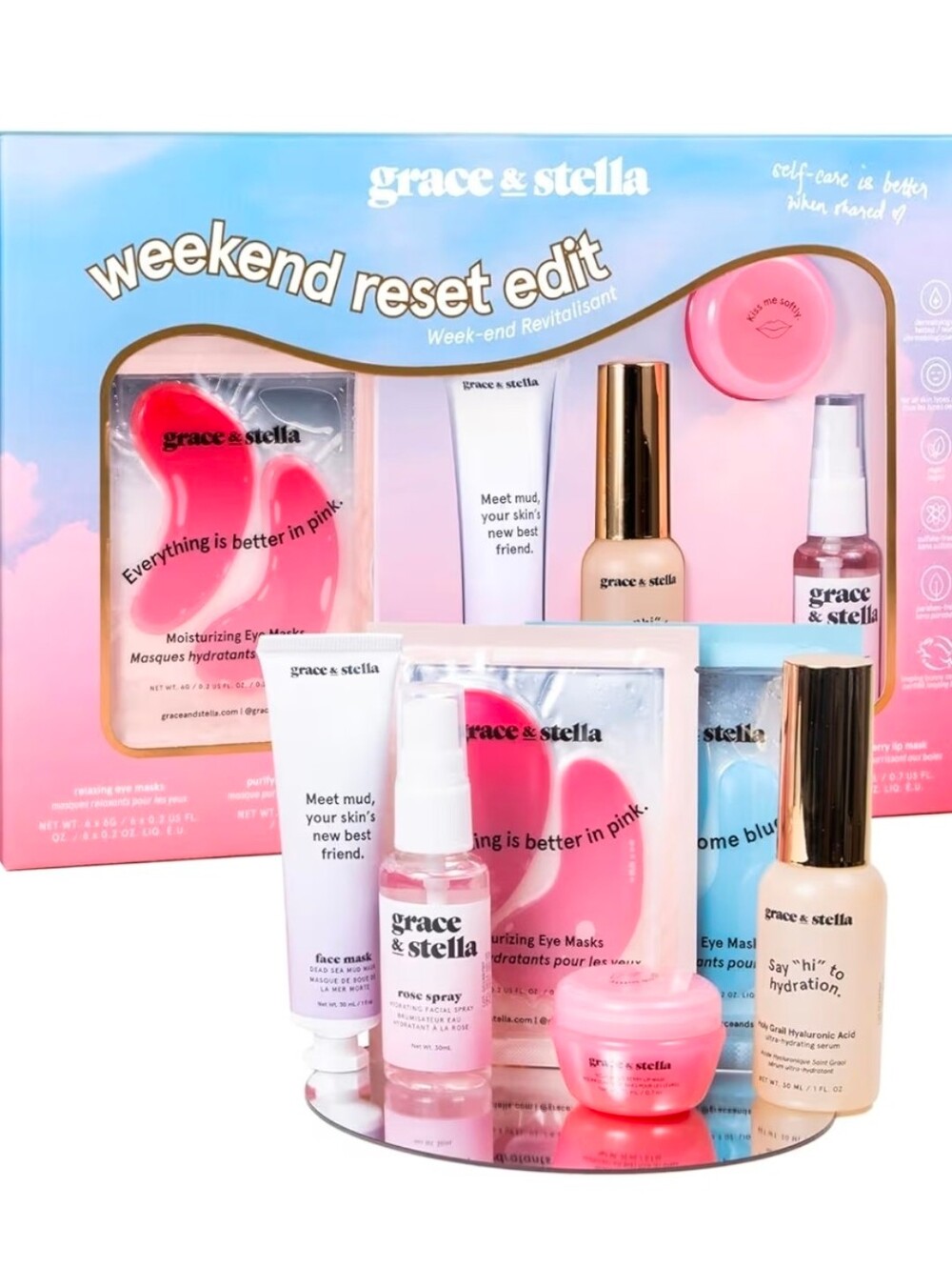 Grace & Stella Weekend Reset Edit Skincare Set (NIB)
